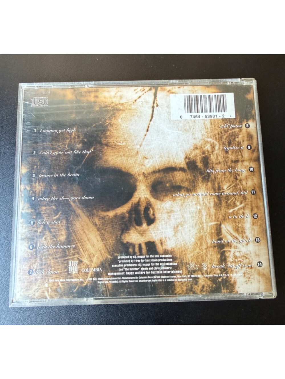 Cypress Hill Black Sunday CD Insane in the Brain Ruffhouse Columbia 1993 - Picture 2 of 4